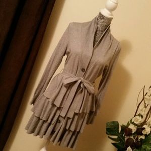 Moth for anthropologie ruffle layered cardigan